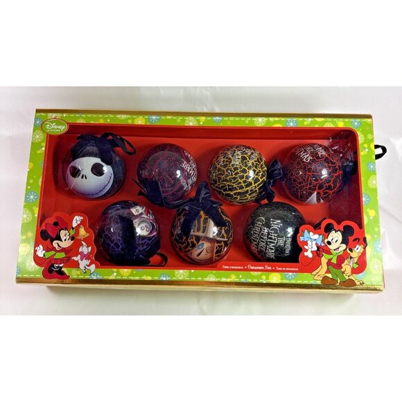 Disney Nightmare Before Christmas Deck the Halls Skellington Ball Ornaments - Picture 1 of 10